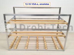 Emeletes bányász gép keret - 16 VGA-ig