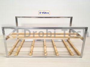 RIG bányászgép KERET, 8 VGA-nak