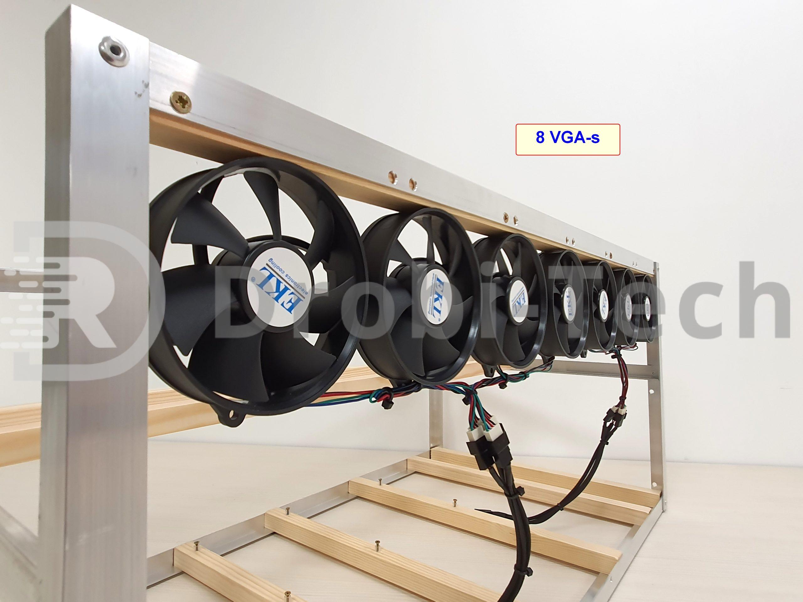 RIG bányászgép KERET, 8 VGA-nak - Image 10