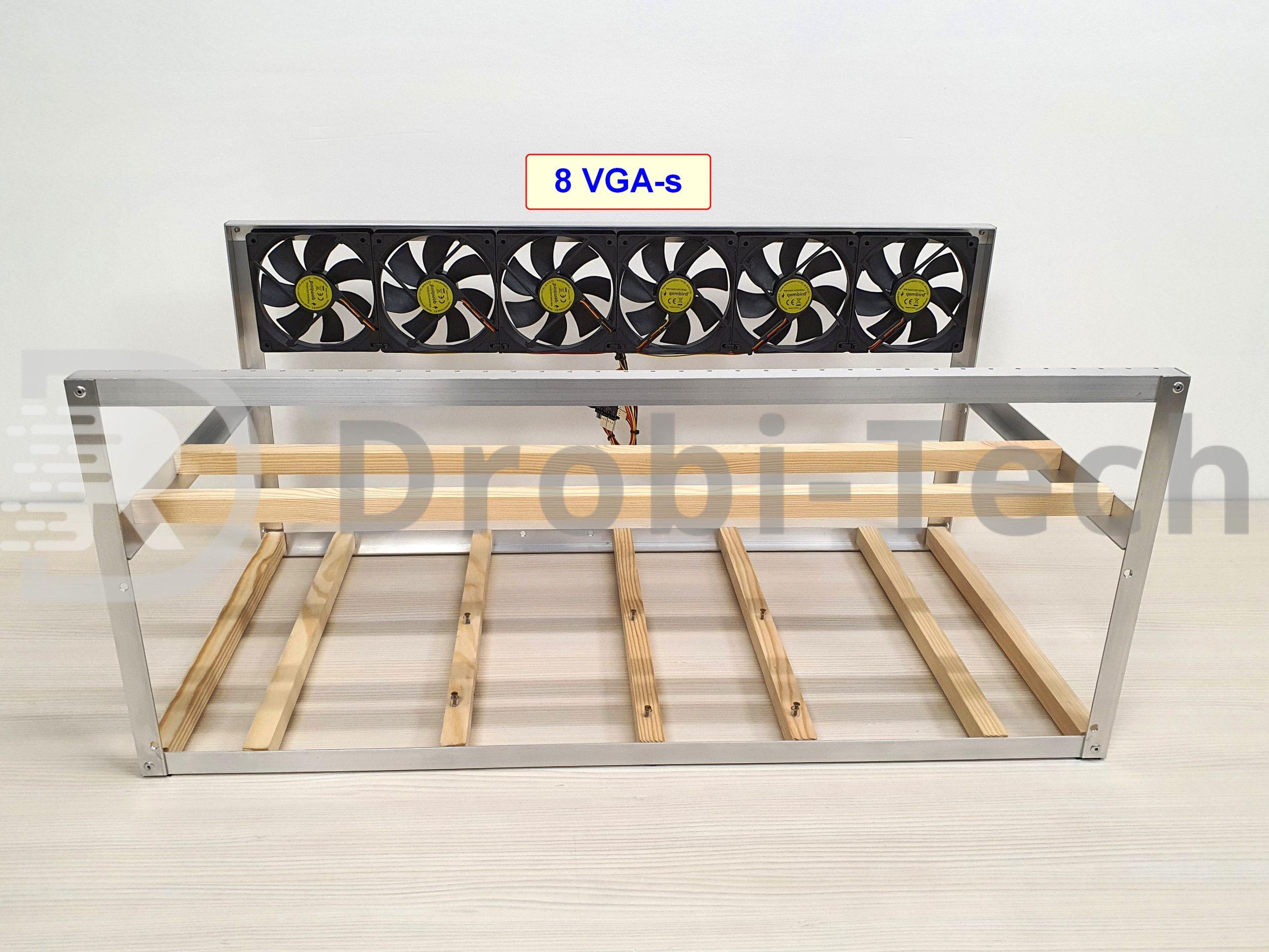 RIG bányászgép KERET, 8 VGA-nak - Image 11